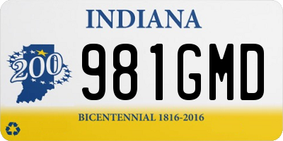 IN license plate 981GMD