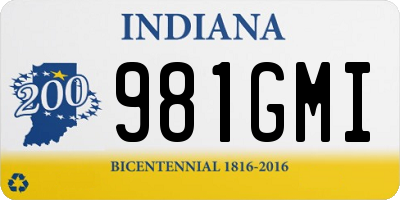 IN license plate 981GMI