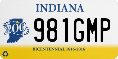 IN license plate 981GMP