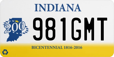 IN license plate 981GMT