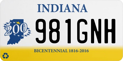 IN license plate 981GNH