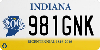 IN license plate 981GNK