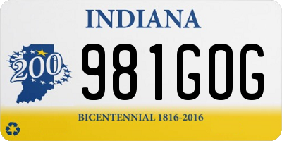 IN license plate 981GOG