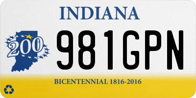 IN license plate 981GPN