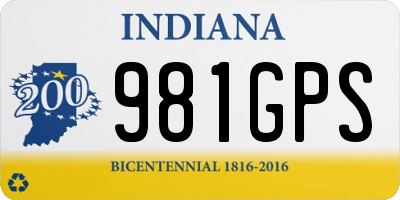 IN license plate 981GPS
