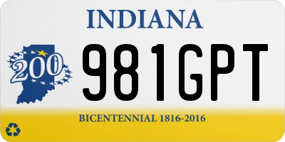IN license plate 981GPT