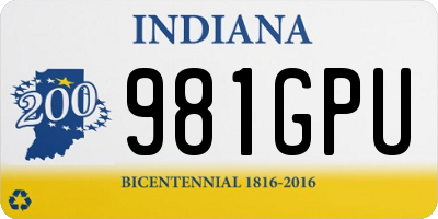 IN license plate 981GPU
