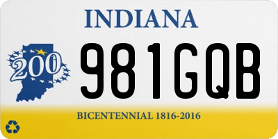 IN license plate 981GQB