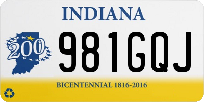 IN license plate 981GQJ