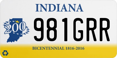 IN license plate 981GRR