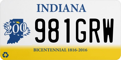 IN license plate 981GRW