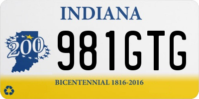 IN license plate 981GTG