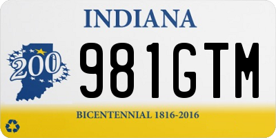 IN license plate 981GTM