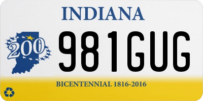 IN license plate 981GUG