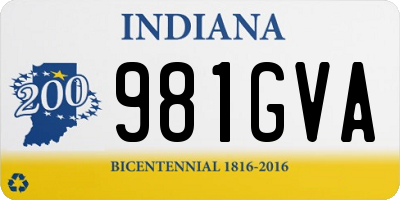 IN license plate 981GVA