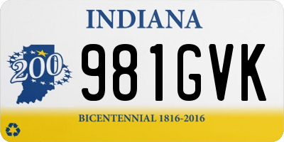 IN license plate 981GVK