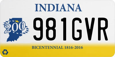 IN license plate 981GVR