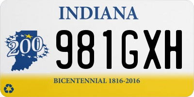 IN license plate 981GXH