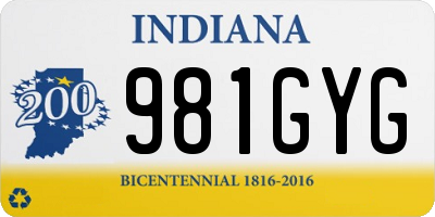 IN license plate 981GYG