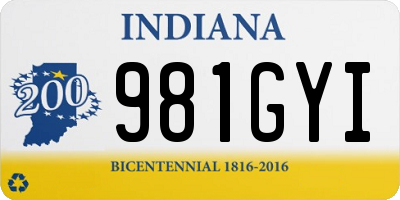 IN license plate 981GYI