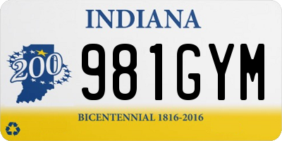 IN license plate 981GYM