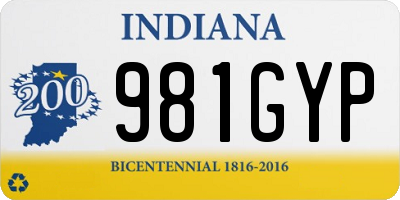 IN license plate 981GYP