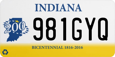 IN license plate 981GYQ