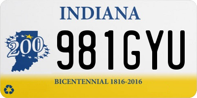 IN license plate 981GYU