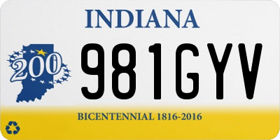 IN license plate 981GYV