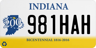 IN license plate 981HAH