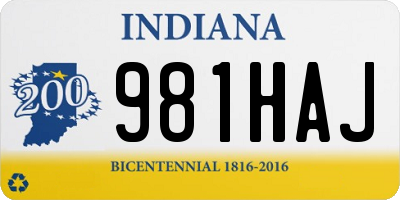 IN license plate 981HAJ