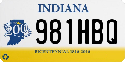 IN license plate 981HBQ