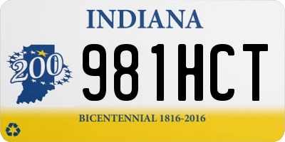 IN license plate 981HCT