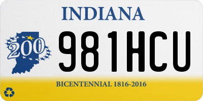 IN license plate 981HCU