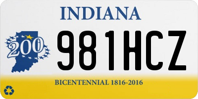 IN license plate 981HCZ