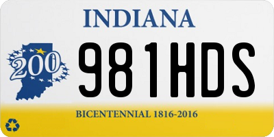 IN license plate 981HDS