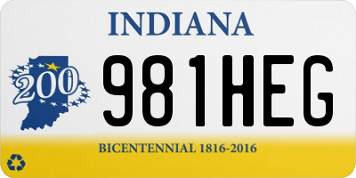 IN license plate 981HEG