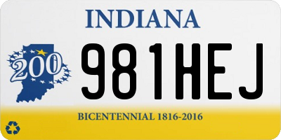 IN license plate 981HEJ
