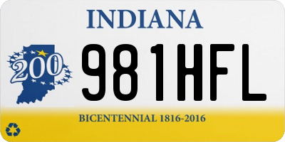 IN license plate 981HFL
