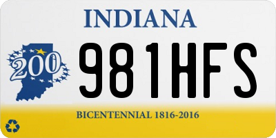 IN license plate 981HFS