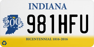 IN license plate 981HFU