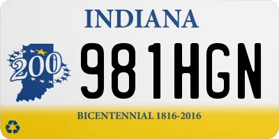 IN license plate 981HGN