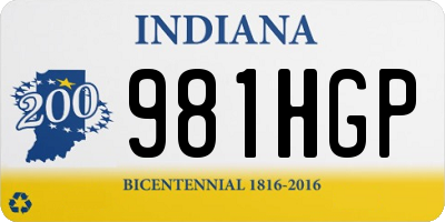 IN license plate 981HGP