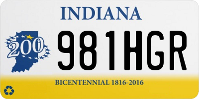 IN license plate 981HGR