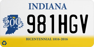 IN license plate 981HGV