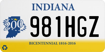 IN license plate 981HGZ