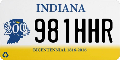 IN license plate 981HHR