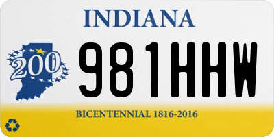 IN license plate 981HHW