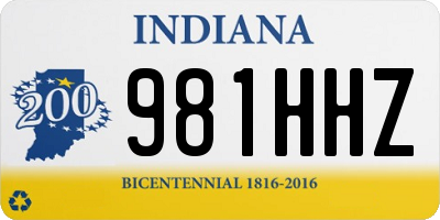 IN license plate 981HHZ