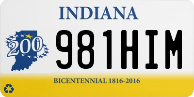 IN license plate 981HIM